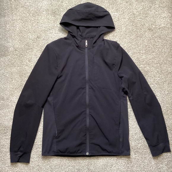 Lululemon Airing Easy Hoodie Black Men’s XS Training Running Jacket coat light - Picture 5 of 8